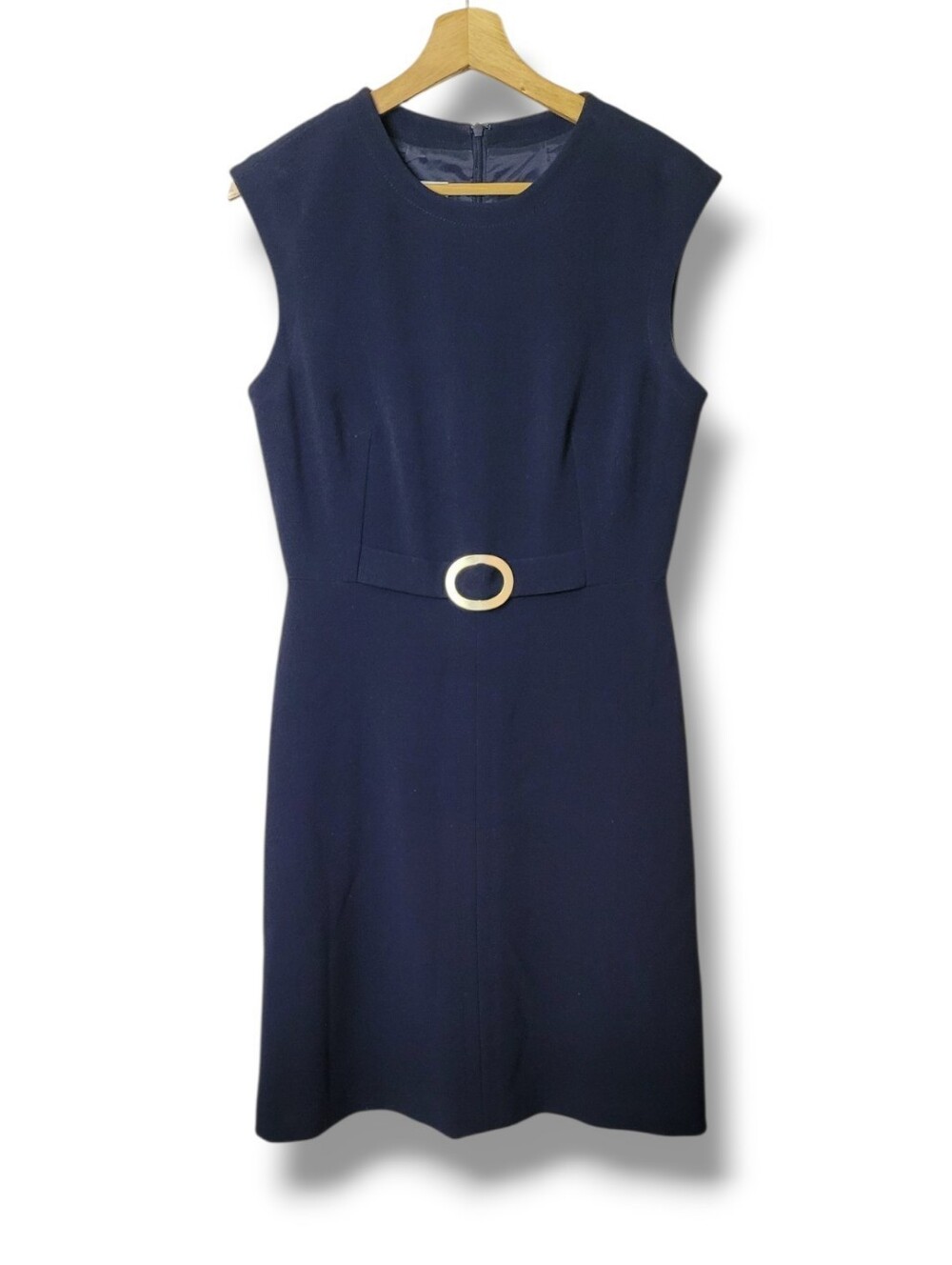 Talbots Navy Blue Sleeveless Sheath Dress